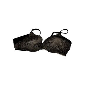 Bali Black Lace Bra Underwire 44B Full Coverage